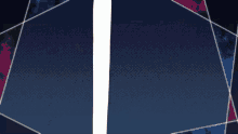 a purple and blue background with a white stripe on the right