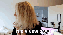 Its A New Day Mimi GIF - Its A New Day Mimi Michaela Lintrup GIFs