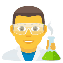 man scientist people joypixels experiment chemical