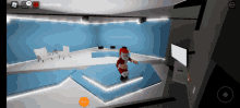 a screenshot of a video game shows a person in a santa suit
