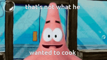Patrick Star Not What He Wanted To Cook GIF - Patrick Star Not What He Wanted To Cook Nfl GIFs