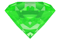 a green diamond on a white background that looks like a marijuana plant