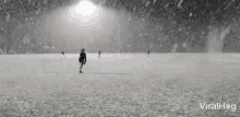 Playing Football Viralhog GIF - Playing Football Viralhog Snowing GIFs