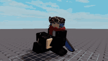 a cartoon character with a scarf around his neck