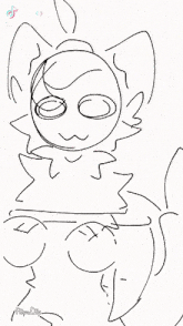 a black and white drawing of a person 's face with a tiktok logo in the corner