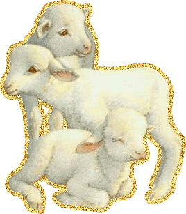 Lamb Sparkly Sticker - Lamb Sparkly Glitter Stickers