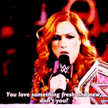 wwe becky lynch you love something fresh and new dont you fresh and new new