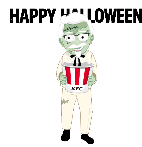 Happy Halloween Kfc Sticker - Happy Halloween Kfc Mpm Stickers