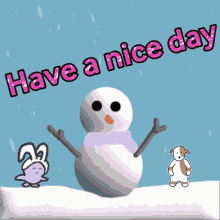 Have A Nice Day 良い一日を GIF - Have A Nice Day 良い一日を 雪だるま GIFs