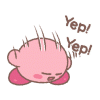 Kirby Yep Sticker - Kirby Yep Stickers