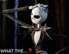 nightmare before christmas jack skeleton what the thinking