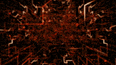 a computer generated image of a maze with glowing lines