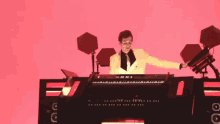 Playing Keyboards Mark Ronson GIF - Playing Keyboards Mark Ronson Bang Bang Bang Song GIFs