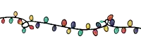 a string of colorful christmas lights on a wire on a white background .