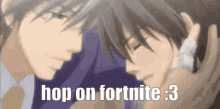 hop on fortnite boys kissing fortnite kissing anime