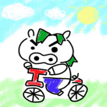 ぶりぶりざえもん　チャリ　自転車　豚 GIF - Buriburizaemon GIFs
