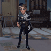 a man in a military uniform is standing in a room