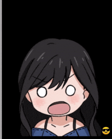 a cartoon of a girl with the words sing temen