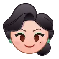 a cartoon drawing of a woman 's face with a smile