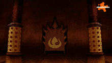 a nickelodeon logo can be seen in the background of a cartoon scene