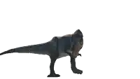 a dinosaur standing in front of an explosion with its mouth open