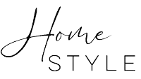 a black and white logo for home style on a white background