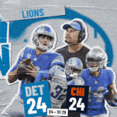 Chicago Bears (24) Vs. Detroit Lions (24) Fourth Quarter GIF - Nfl National Football League Football League GIFs
