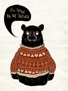 Bear In A Sweater Giving Compliments GIF - Bear In A Sweater Giving Compliments GIFs
