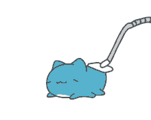 blue cat bugcat capoo cleaning
