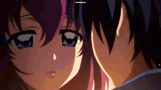 Anime Kiss Familar Of Zero GIF - Anime Kiss Anime Kiss - Discover & Share  GIFs