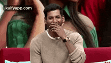 Laughing.Gif GIF - Laughing Vishal Hand In Mouth GIFs