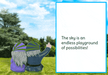 Gnome Watching The Clouds GIF - Gnome Watching The Clouds Clouds Moving GIFs