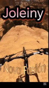 a picture of a person riding a bike with the name joleiny nova fusion on it