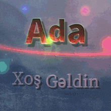 a poster with the name ada written on it