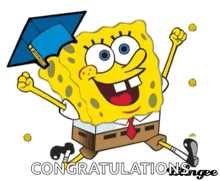 Graduation Spongebob GIF
