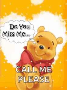 Miss Me Call Me Please GIF - Miss Me Call Me Please Winnie The Pooh GIFs