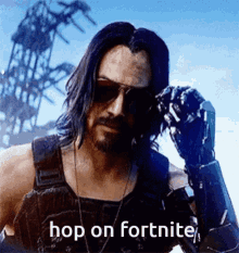 Fortnite Cyberpunk GIF - Fortnite Cyberpunk Keanu Reeves GIFs
