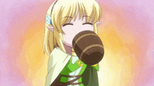 Anime Drink GIF - Anime Drink Elf GIFs