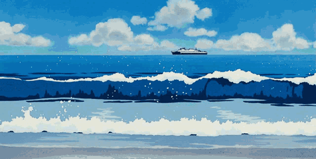 Ghibli Sea GIF  Ghibli Sea Ocean  Discover  Share GIFs