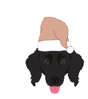 Melina Bucher Christmas Dog Sticker - Melina Bucher Christmas Dog Happy Holidays Stickers