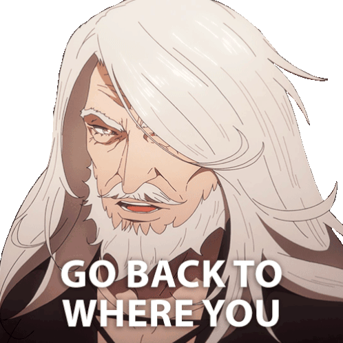 Go Back To Where You Came From Castlevania Nocturne Sticker - Go Back To Where You Came From Castlevania Nocturne Go Back To Your Own Country Stickers