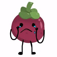 mangosteen purple cry sad teary eyes