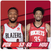 Portland Trail Blazers (53) Vs. Houston Rockets (66) Half-time Break GIF - Nba Basketball Nba 2021 GIFs