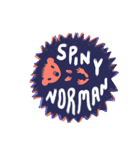 Spiny Norman Spin Sticker - Spiny Norman Spin Swirl Stickers