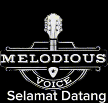 a logo for melodious voice says selamat datang