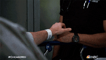 Holding Hand Dr Crockett Marcel GIF - Holding Hand Dr Crockett Marcel Dominic Rains GIFs