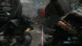 a screenshot of a video game shows a robot shooting a missile