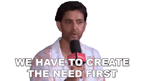 We Have To Create The Need First Hrithik Roshan Sticker - We Have To Create The Need First Hrithik Roshan Pinkvilla Stickers