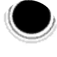 a pixel art of a black and white circle with clouds in it