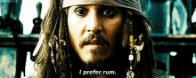 I Prefer Rum Captain Jack Sparrow GIF - I Prefer Rum Captain Jack Sparrow Johnny Depp GIFs